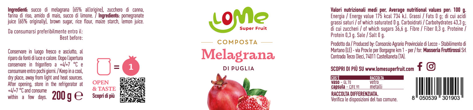 SUCCO DI MELAGRANA  Lome Super Fruit Shop - Melagrana Shop Online